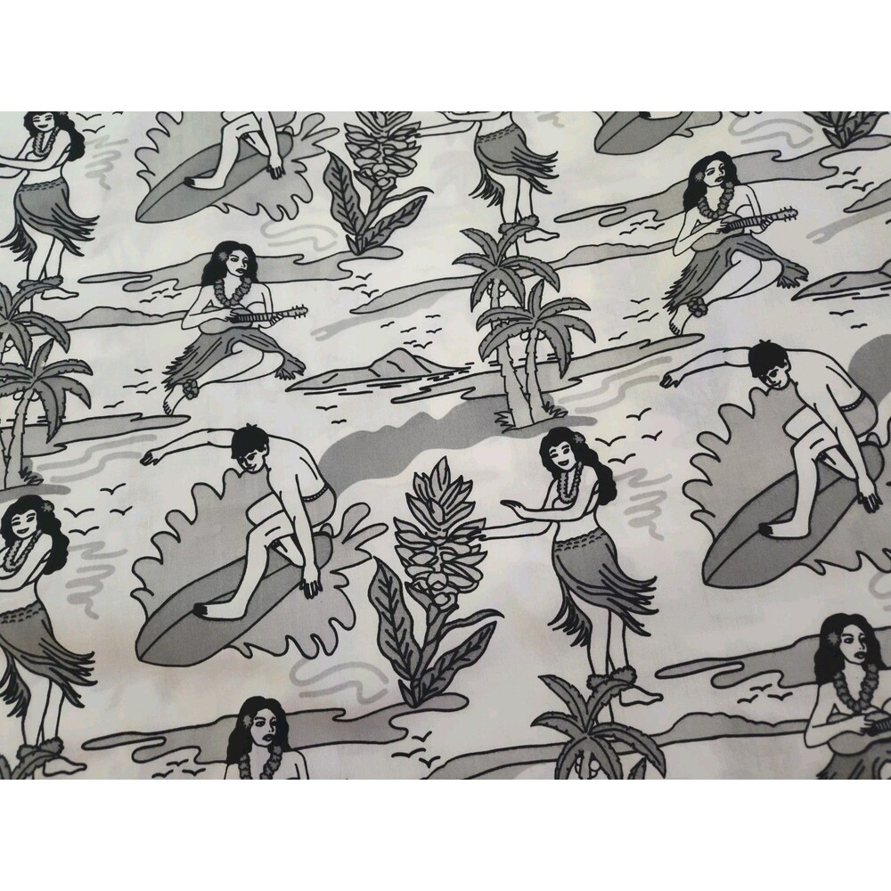 Men's XL Hawaiian Palm Trees Beach Surf Hula Summer Short Sleeve Shirt - Picture 2 of 8